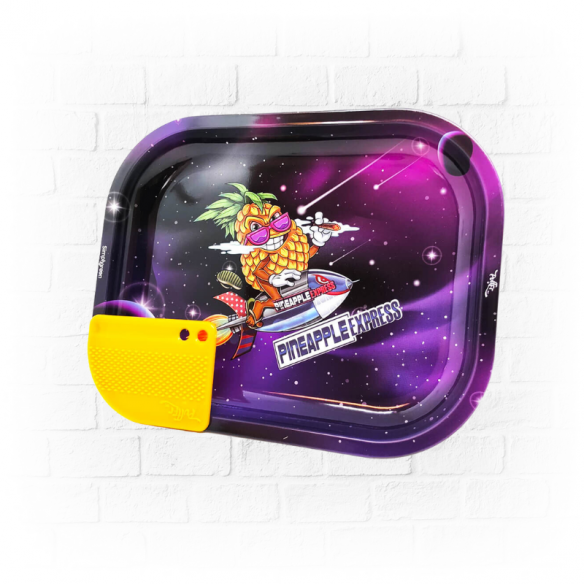 Bandeja Metálica Pequeña Superhigh PineApple Express con Tarjeta Grinder Magnética - Best Buds