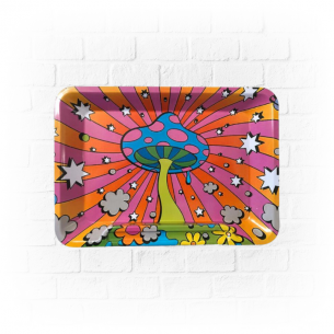 Bandeja Metálica de Liar 180X125X13mm - Psychedelic Mushroom