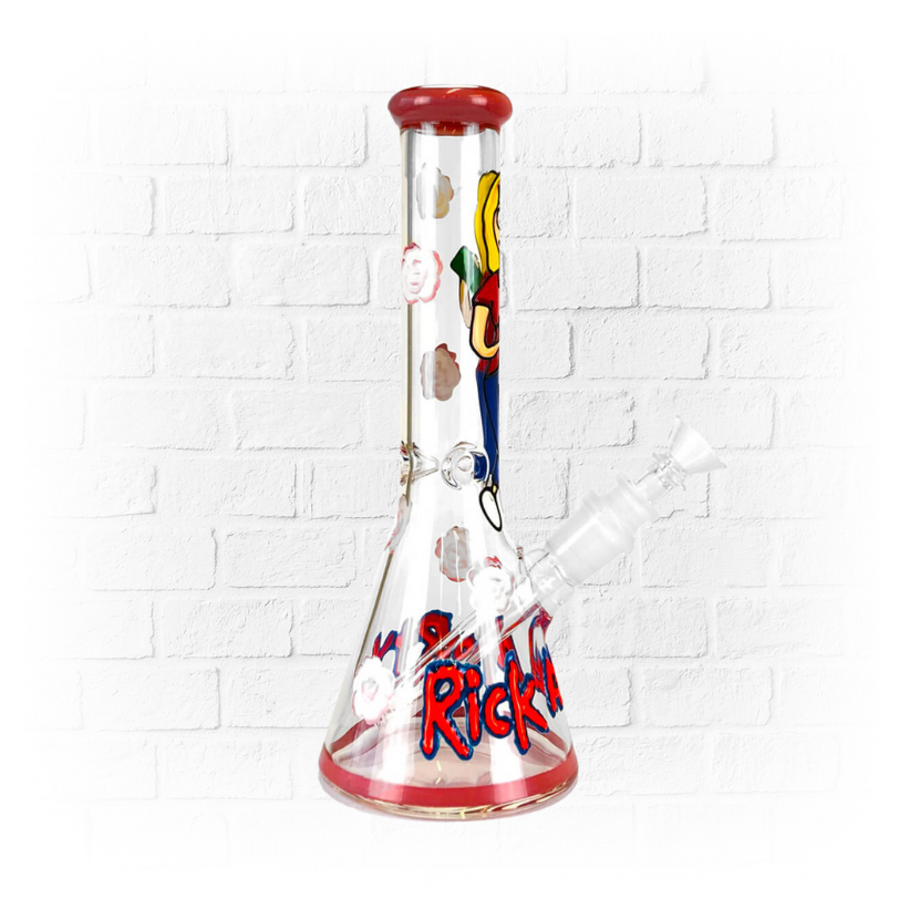 Bong de Cristal Artesanal 25cm - Rick y Morty