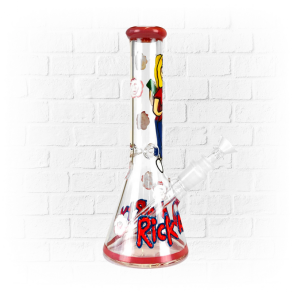 Bong de Cristal Artesanal 25cm - Rick y Morty