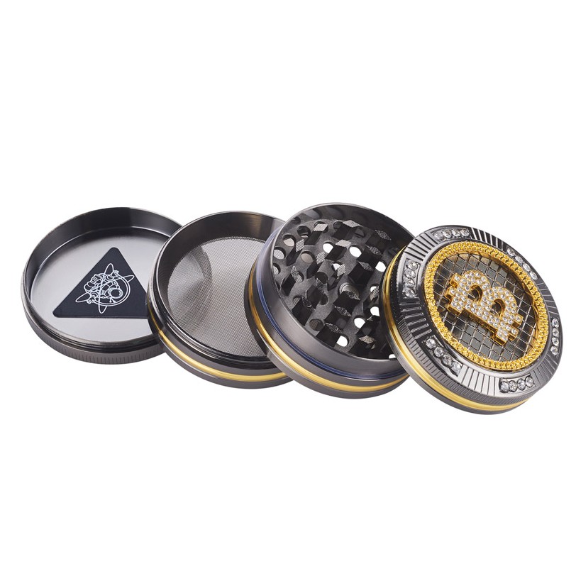 Grinder Polinizador Metal Diamonds Bitcoin 50 mm.