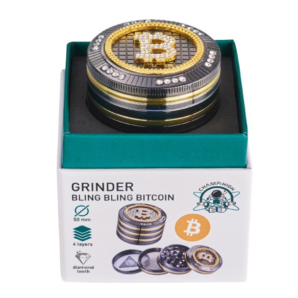 Grinder Polinizador Metal Diamonds Bitcoin 50 mm.