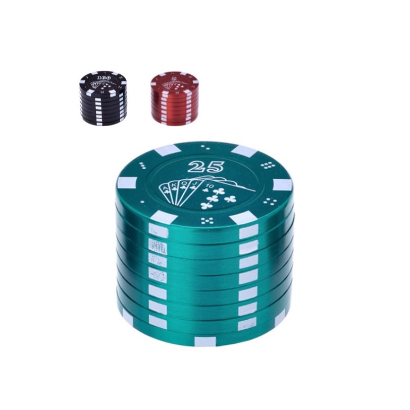Grinder Polinizador Metal Ficha Casino 42 mm