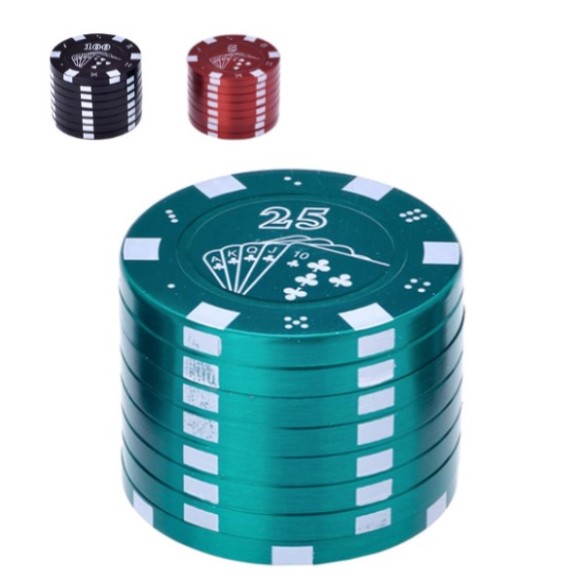 Grinder Polinizador Metal Ficha Casino 42 mm